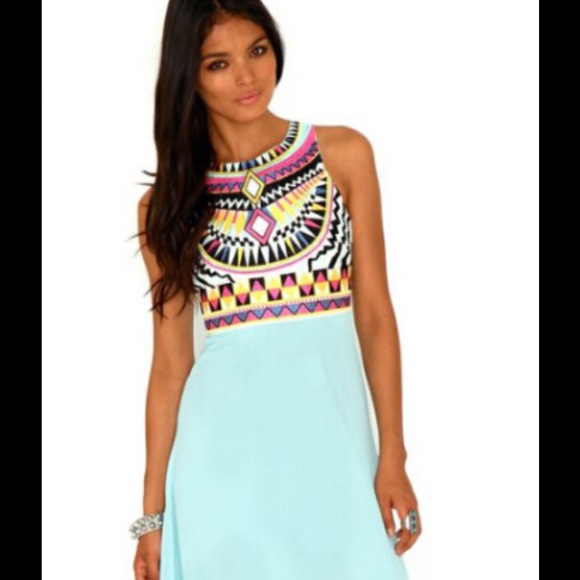 Aztec maxi dress