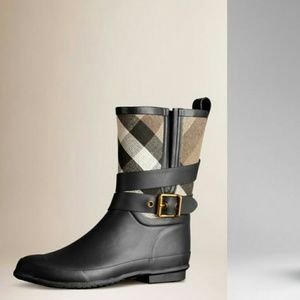 Burberry rain boots