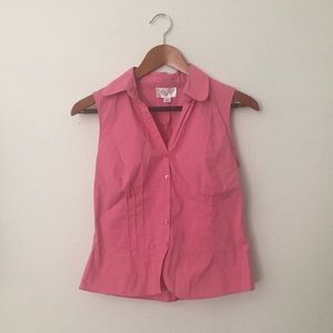 Ann Taylor Loft Pink Button Up Shirt
