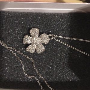 Lia Sophia sparkly flower necklace