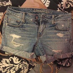 Distressed American eagle shorts