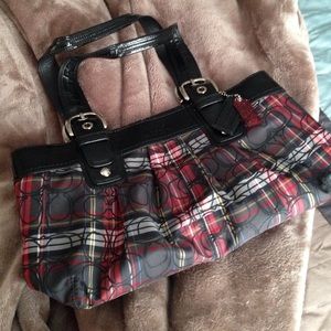 Coach plaid handbag