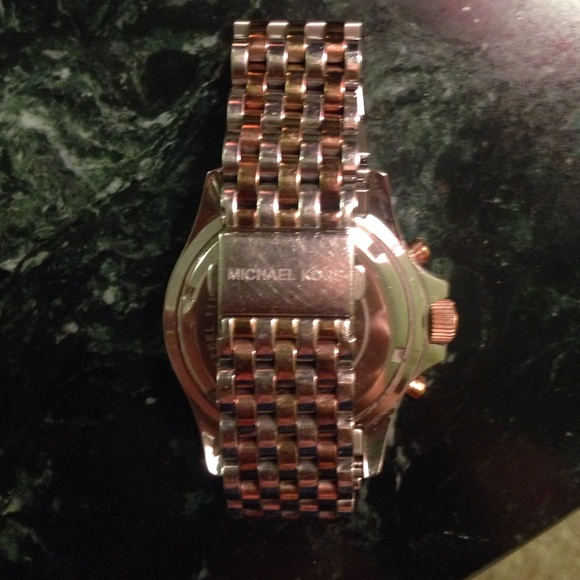 MICHAEL KORS braided silver,rose gold & gold watch - Picture 3 of 4