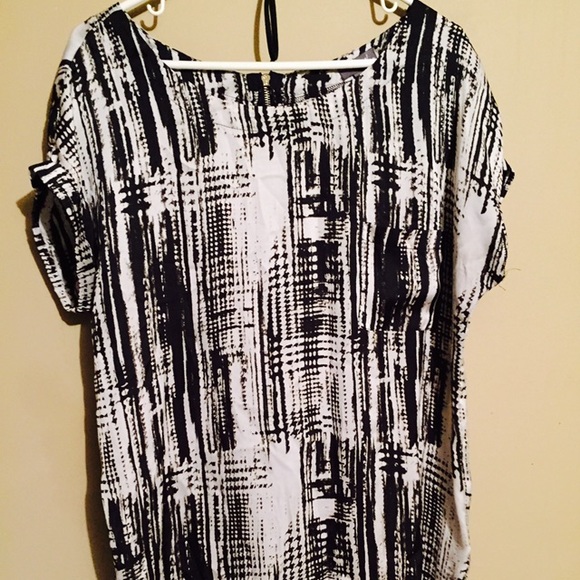 Black and White Blouse size Large