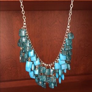 Aqua and blue fashion beaded necklaces