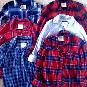 A&F flannel bundle (6)