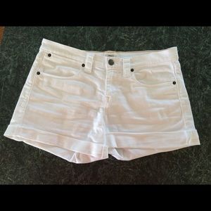 JCrew White Denim Shorts