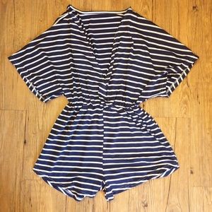 **Brand New** Navy Striped Romper