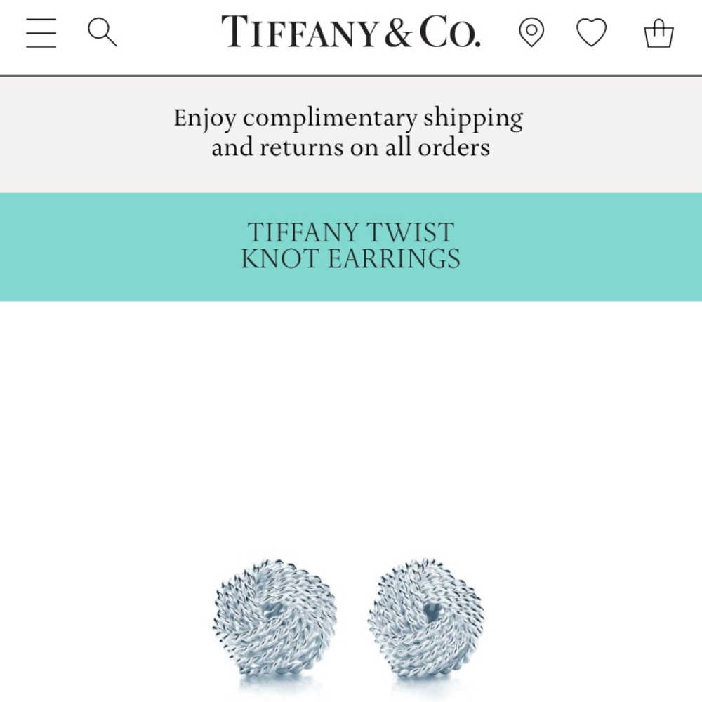 Tiffany & Co twist Knot earrings