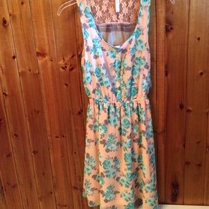 floral open back dress