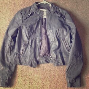 A all gray leather jacket from Carsons