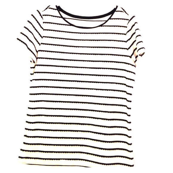Loft black and cream top