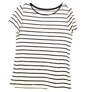 Loft black and cream top