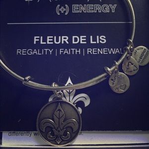 Alex & Ani Fleur De Lis Silver Bracelet