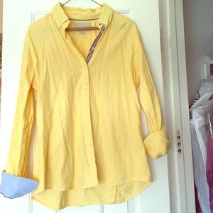 Banana Republic yellow cotton Oxford shirt