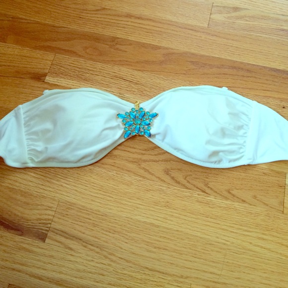 Victoria secret white bandeau bathing suit top - Picture 1 of 3