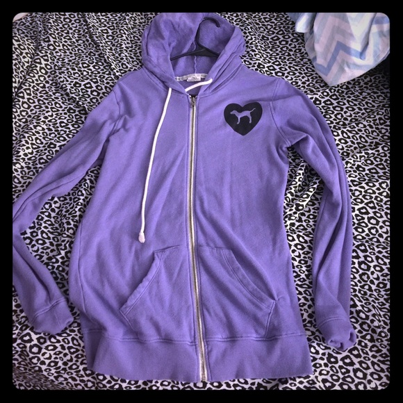Pink hoodie.