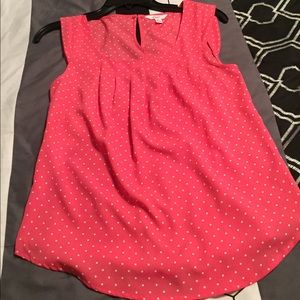 Pink polka dots blouse