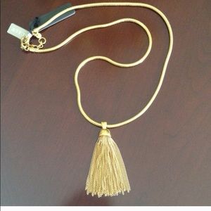 J CREW GOLD TASSEL NECKLACE ON SALE