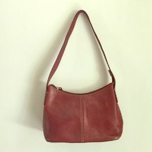 Fossil Burgundy Brown Leather Shoulder Bag
