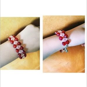 red&white plastic crystal bracelets!