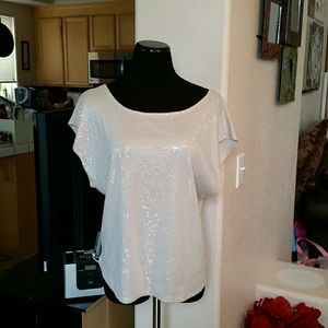 Kirra tan sequins blouse