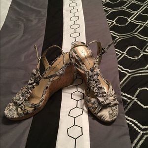 Blue and white wedges