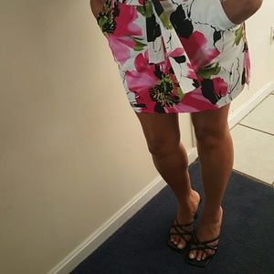 Cotton flower  print  skort