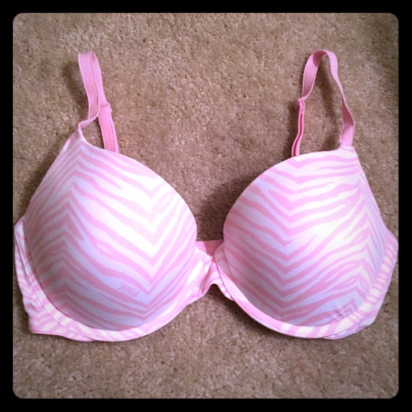 Victoria's Secret PINK pink and white bra NWOT