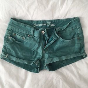 Teal American Eagle festival shorts