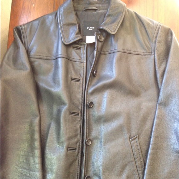 Jcrew Women's Black Leather Jacket/Coat