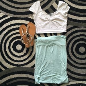 Mint greenish bluish maxi skirt
