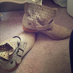 Taupe Perforated Booties