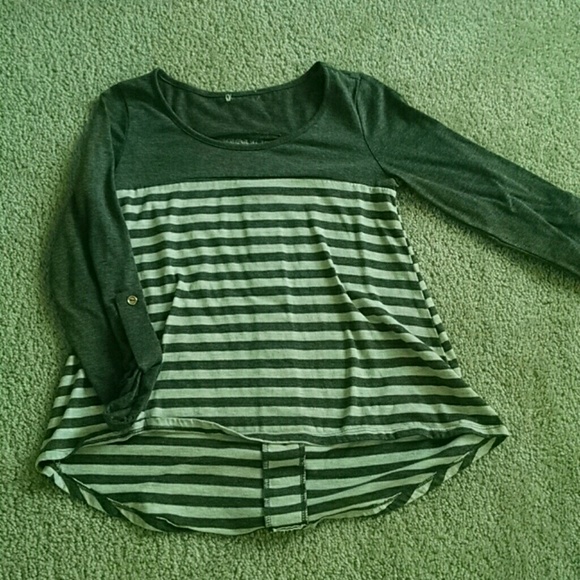 Gray and white shirt