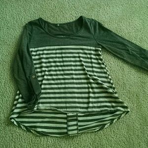 Gray and white shirt