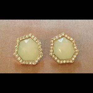 Hive & Honey Mint Green Earrings with CZs- NWOT