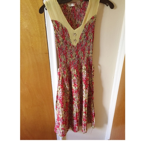 A casual floral dress that is below the knees