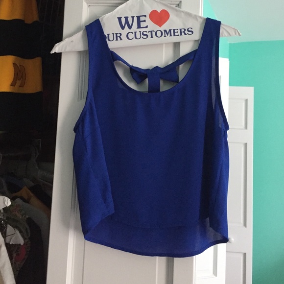 Charlotte Russe blue crop top