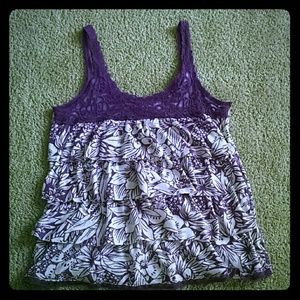 Purple floral tank