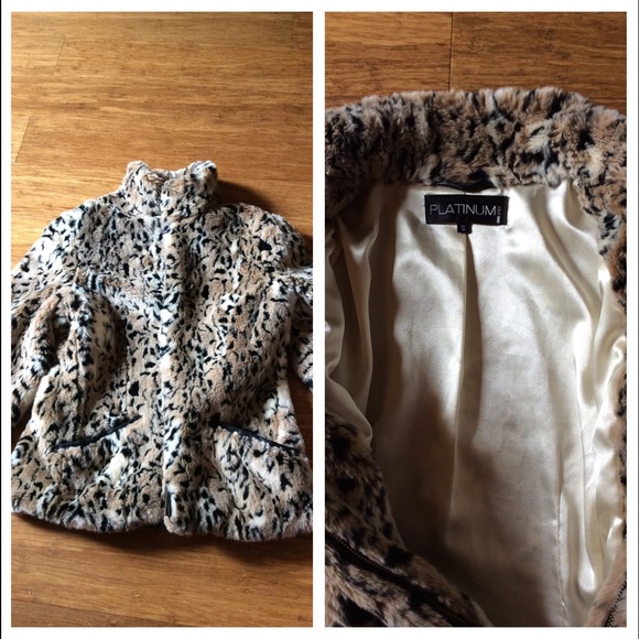 Big fluffy leopard print coat