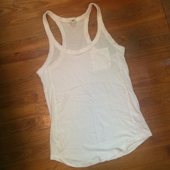 Jcrew white oversize racerback tank