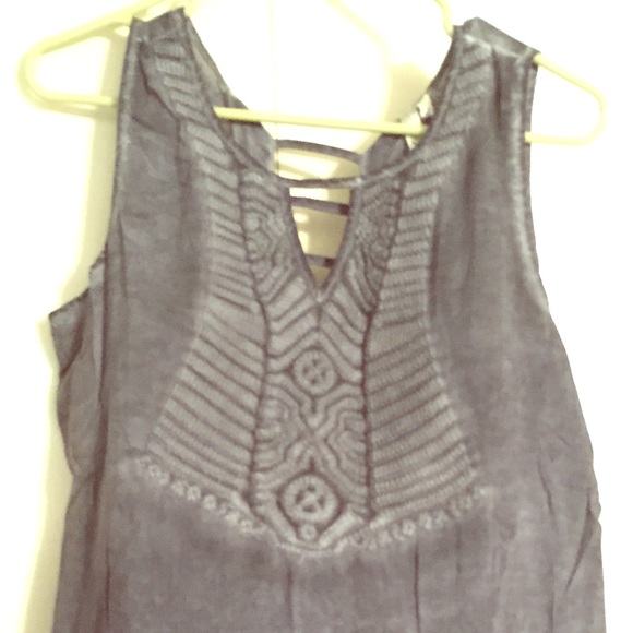 Denim detailed tank