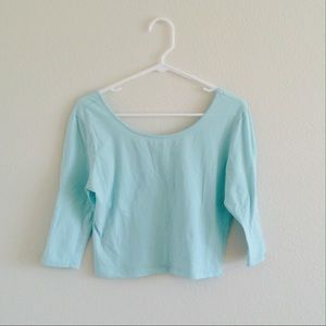 soft blue crop top