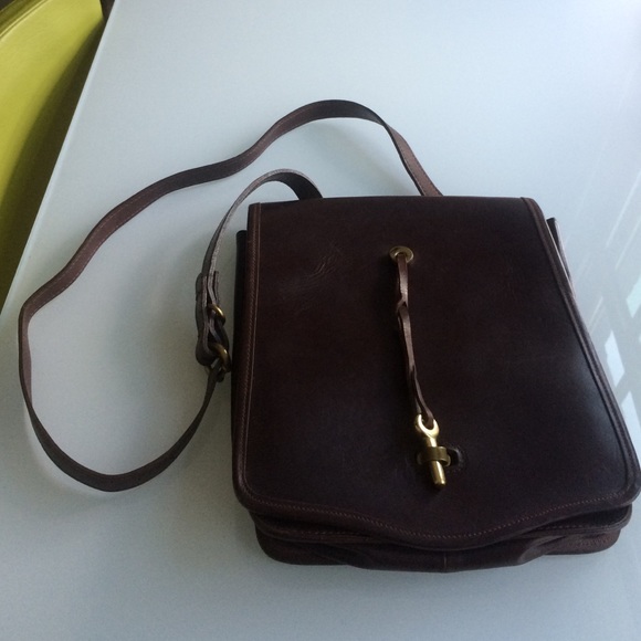 DKNY Handbags - DKNY real leather brown bag