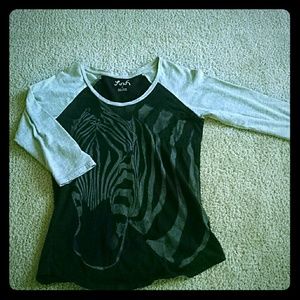 Black zebra shirt