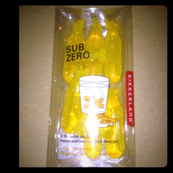 Yellow Submarine reusable ice cubes 6pk