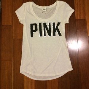 white PINK shirt