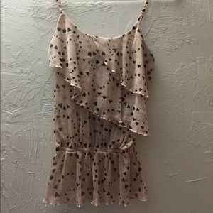 Heart printed tank top