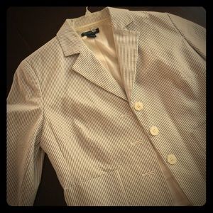 Ann Taylor Seersucker Blazer