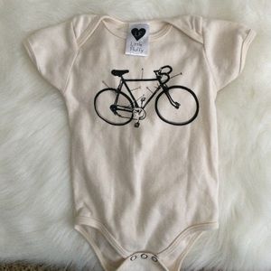 NWOT organic cotton baby bike onesie